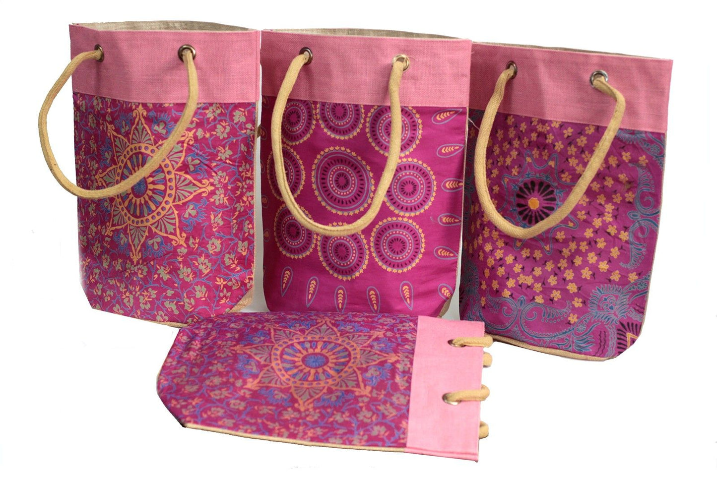 Barrel Shopping Bag 38x37cm Pink Alpana (asst)