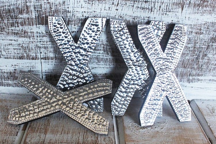 Sm Arty Aluminum Letters - X