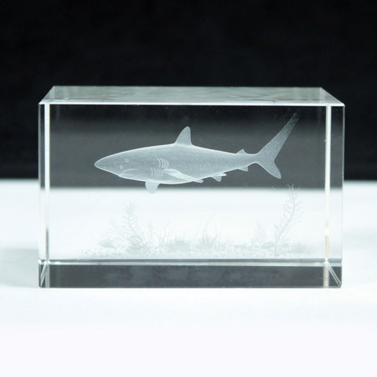 Laser Crystal Block - Shark