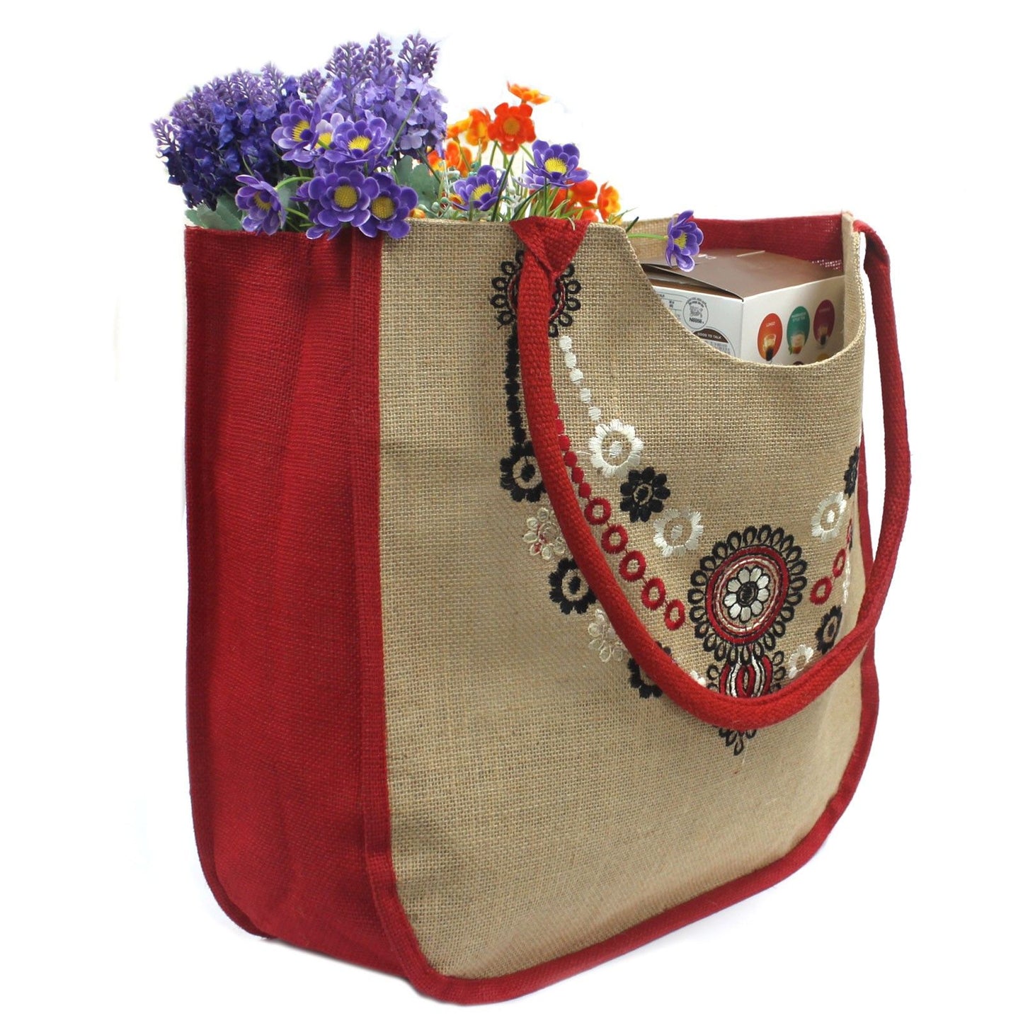Posh Emb Shopping Bag - 35x40x15cm Des 2