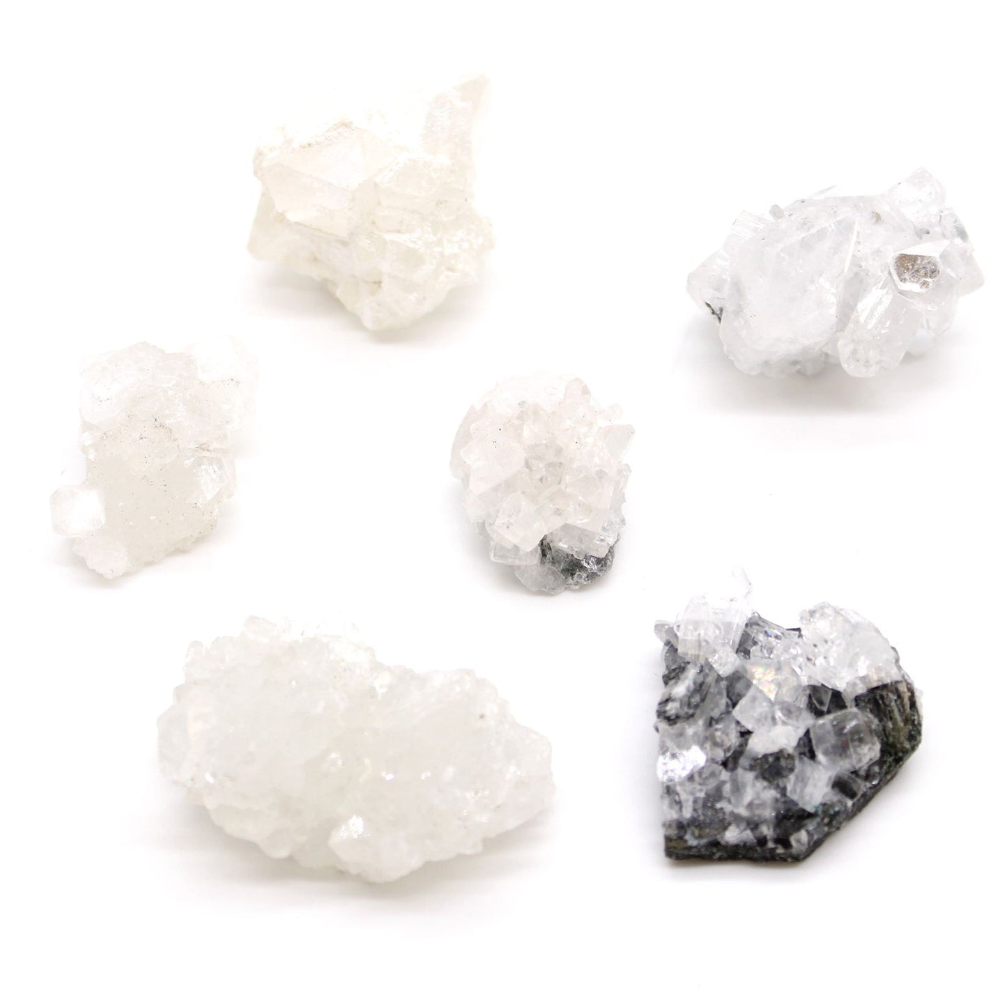 White Apophyllite Clusters 20-30mm