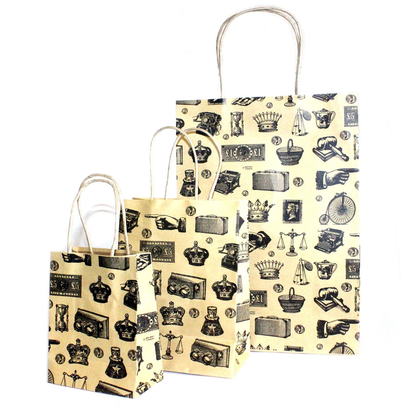 Med Antique Gift Bags - 15x20x8cm