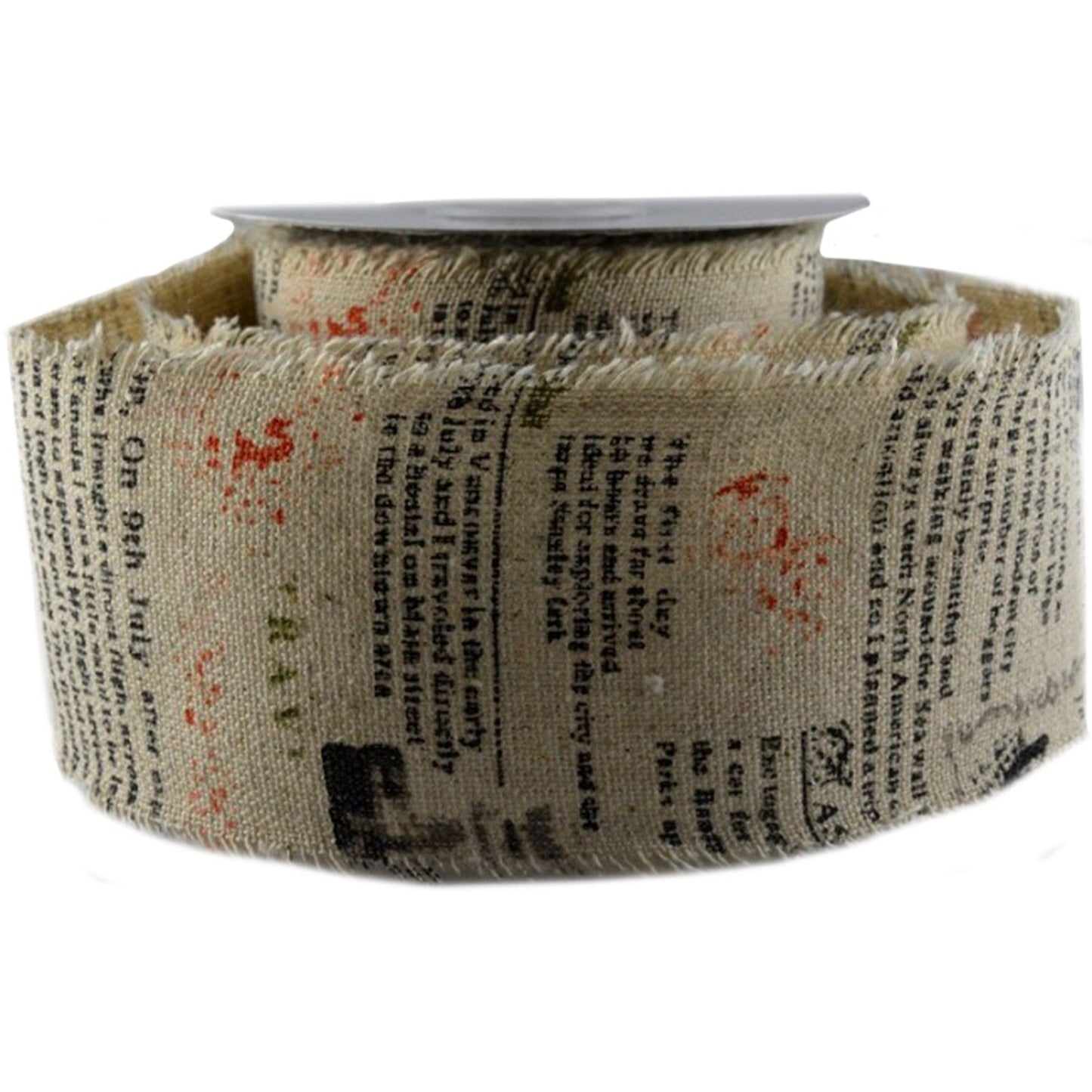 60mm Fringed Printed Burlap Design (10m)