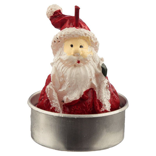 Tea Light Candle Set of 6 - Christmas Santa