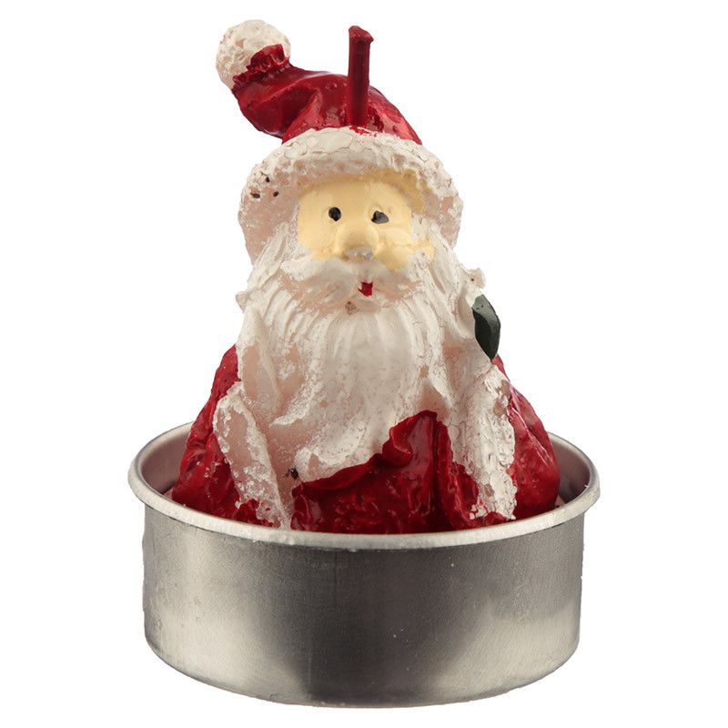 Tea Light Candle Set of 6 - Christmas Santa