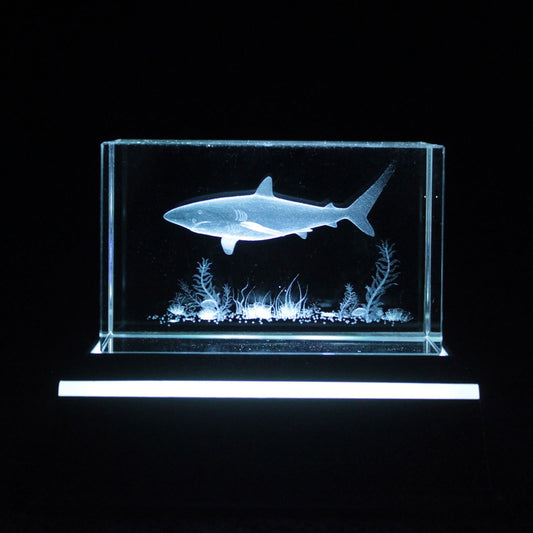 Laser Crystal Block - Shark