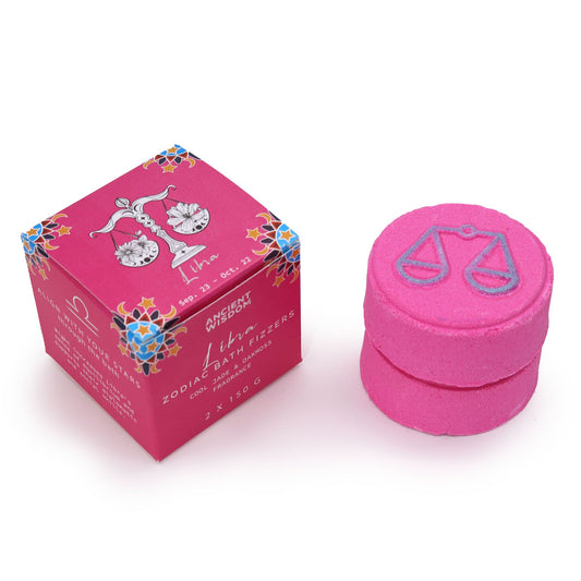 Set of Zodiac Bath Fizzers with Horoscope - Libra