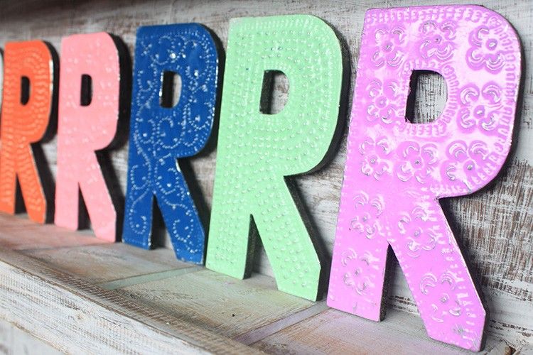 Letter "R" - Assorted Colours - 15cm
