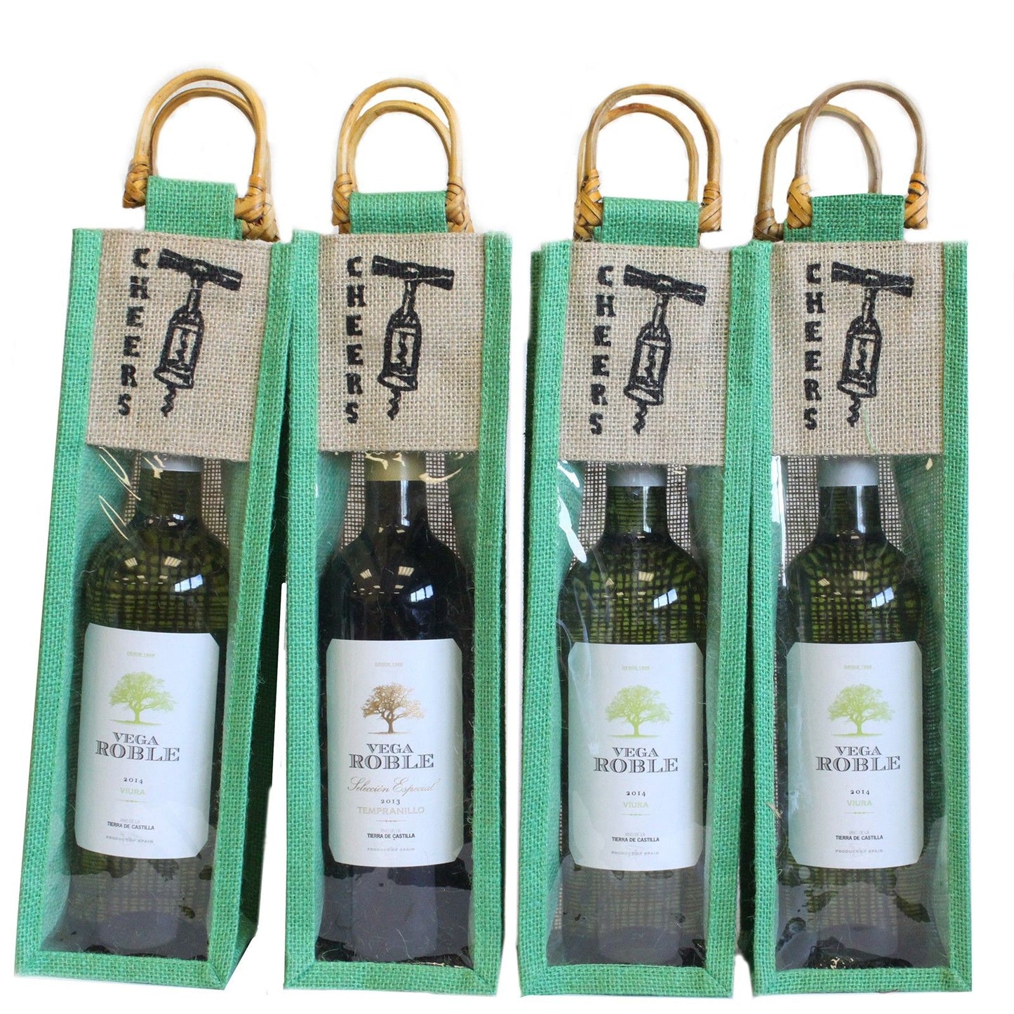 Cane Handle & PVC pannel - Green - Corkscrew