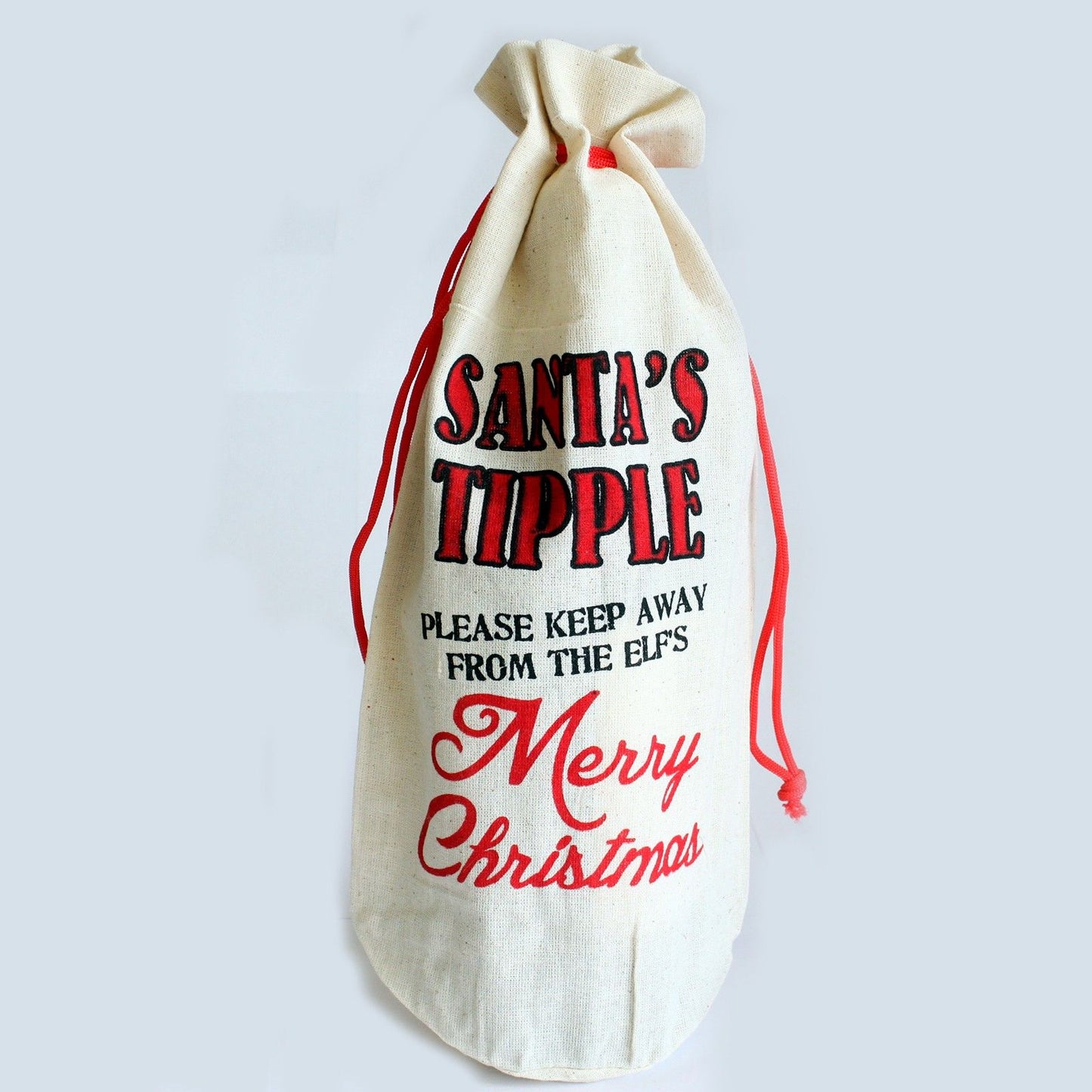 XMAS Cotton Wine Pouch - Santa's Tipple