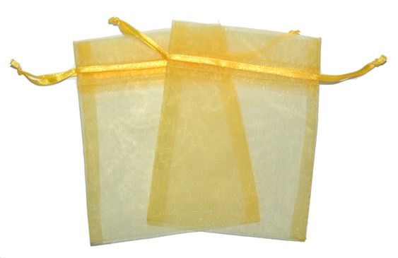 Med Organza Bags - Yellow