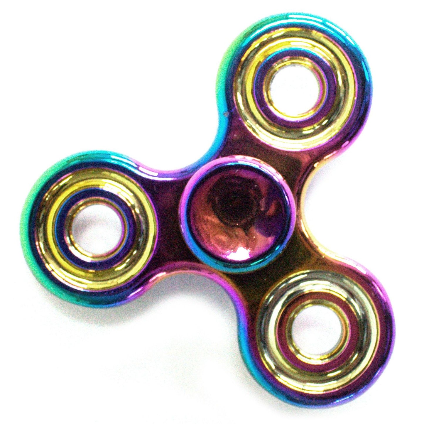 Metal Fidget Spinner - Three Arm Classic- Rainbow