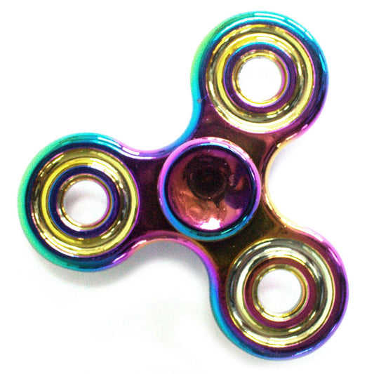 Metal Fidget Spinner - Three Arm Classic- Rainbow