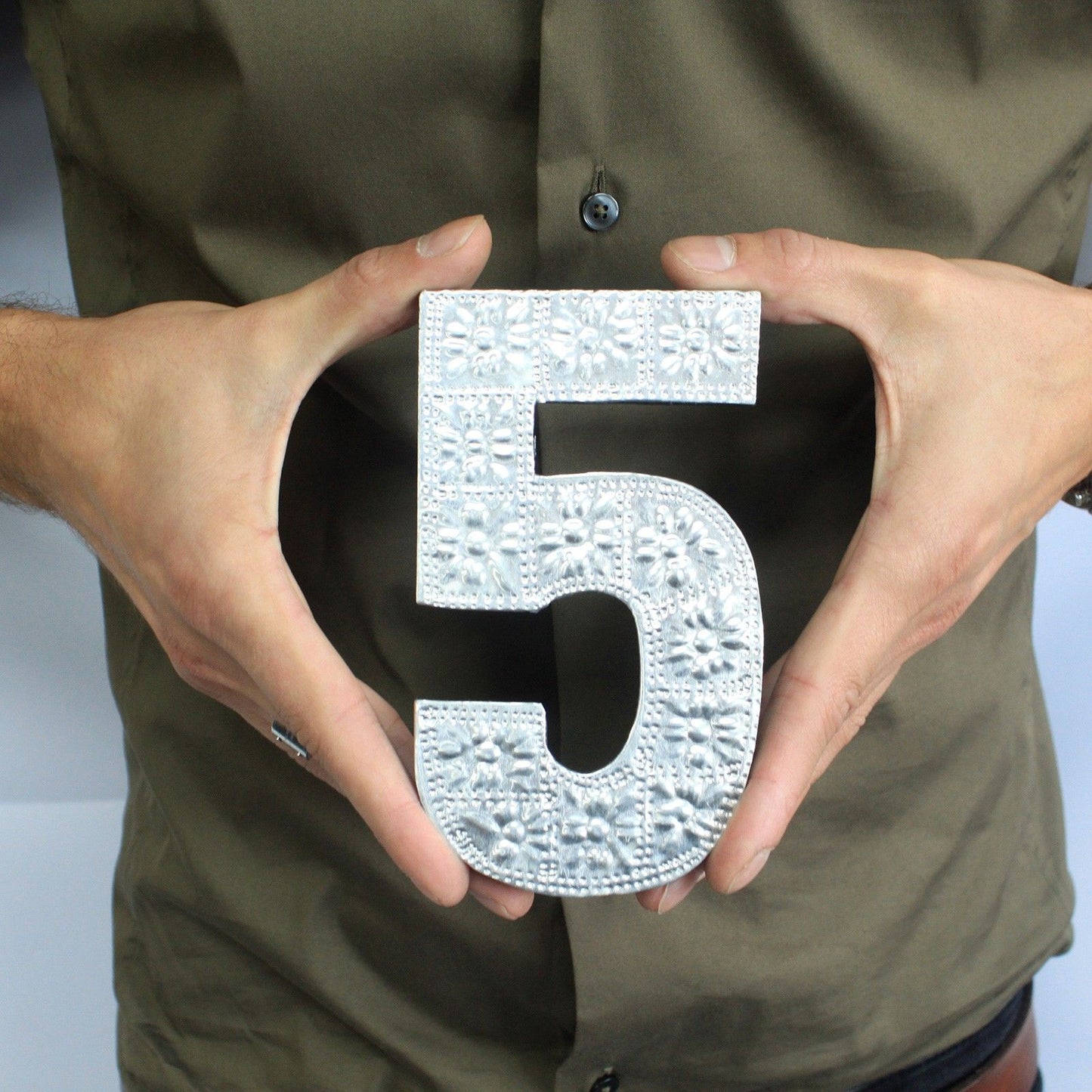 Lrg Arty Aluminum Letters - 1 Through 0
