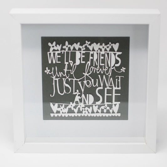 Paper Cutout White Picture Frame - Friends