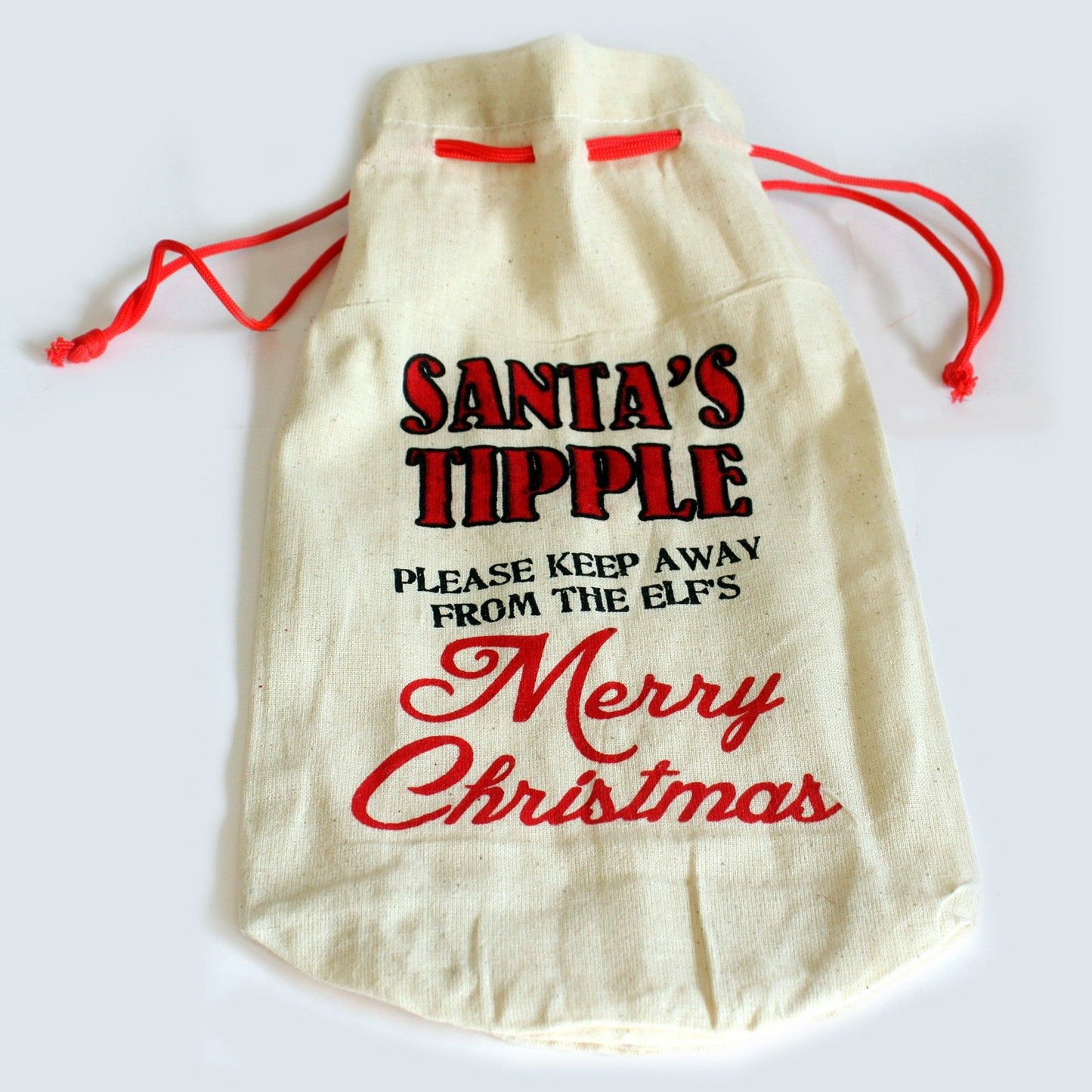 XMAS Cotton Wine Pouch - Santa's Tipple