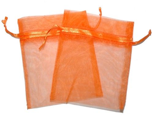 Small Organza Bags - Orange