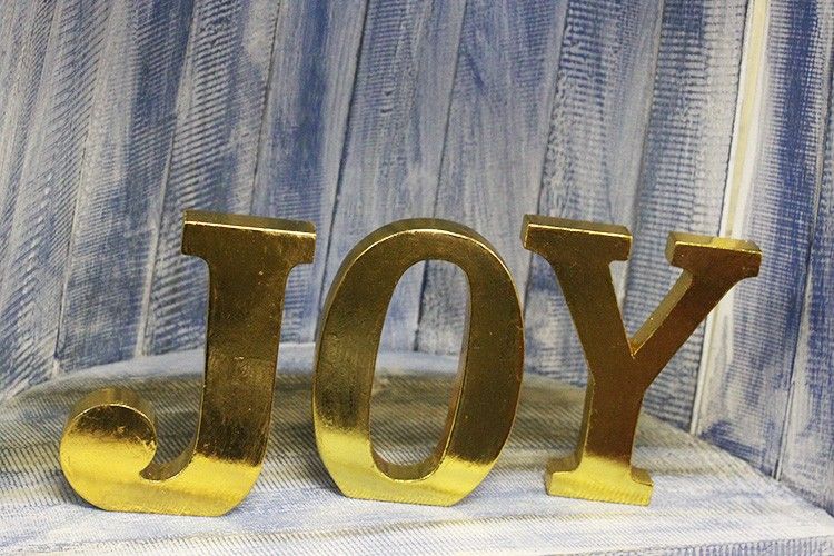 Shabby Chic Letters Gold - JOY