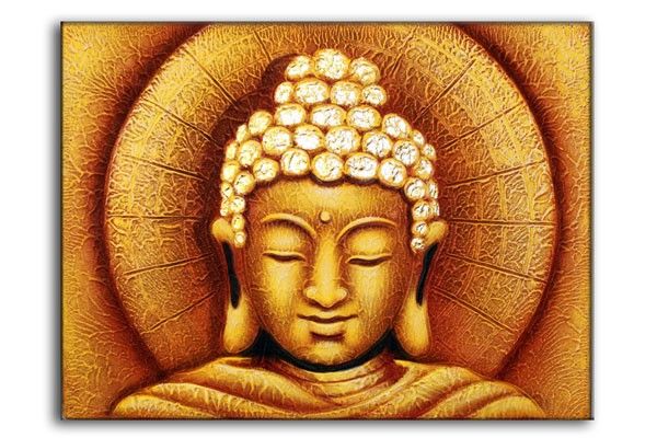 Sun Buddha Golden  60x80cm