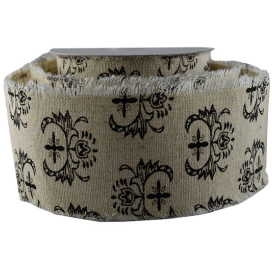 60mm Decorative Printed Burlap Design (10m)