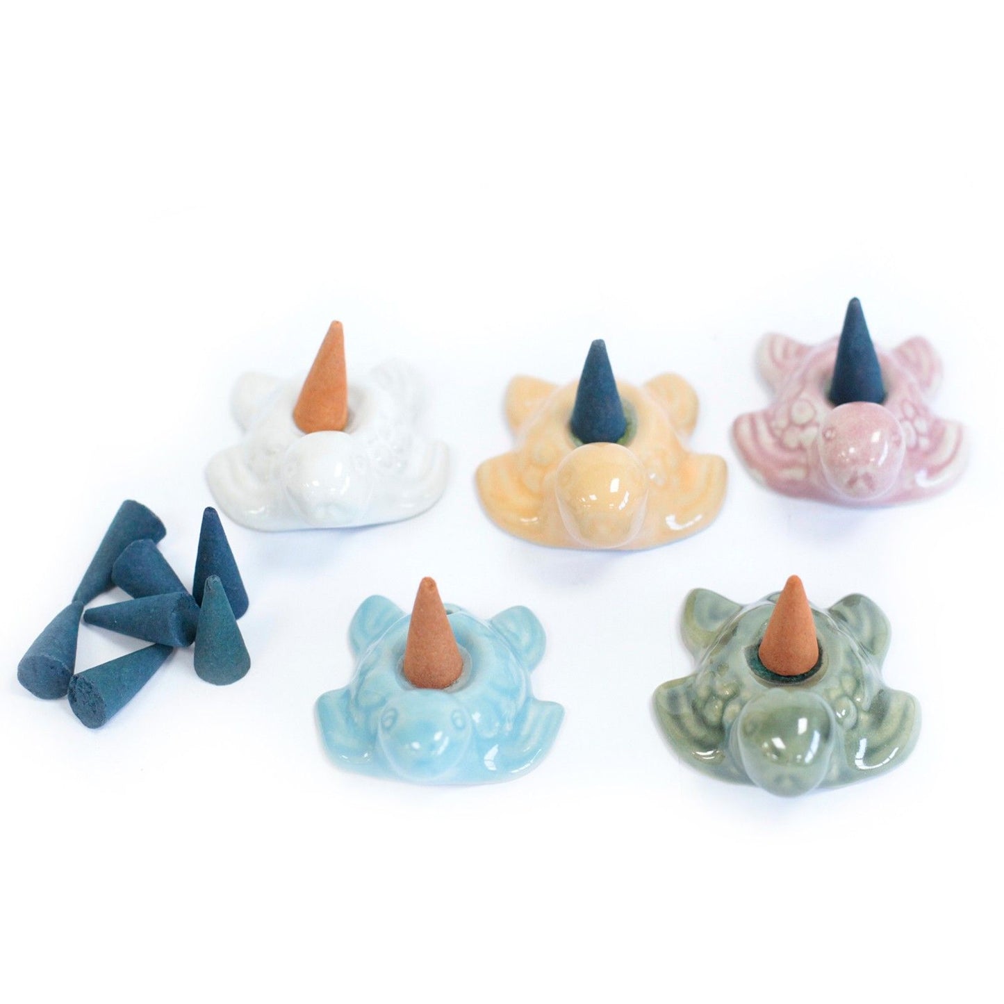 Ceramic Incense Holder - Turtle (asst cols)