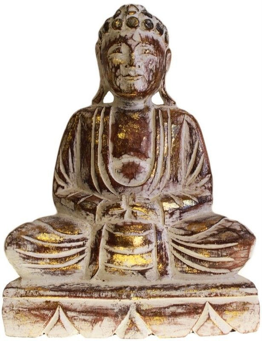 Carved Wooden - Buddha Statue - 30cm