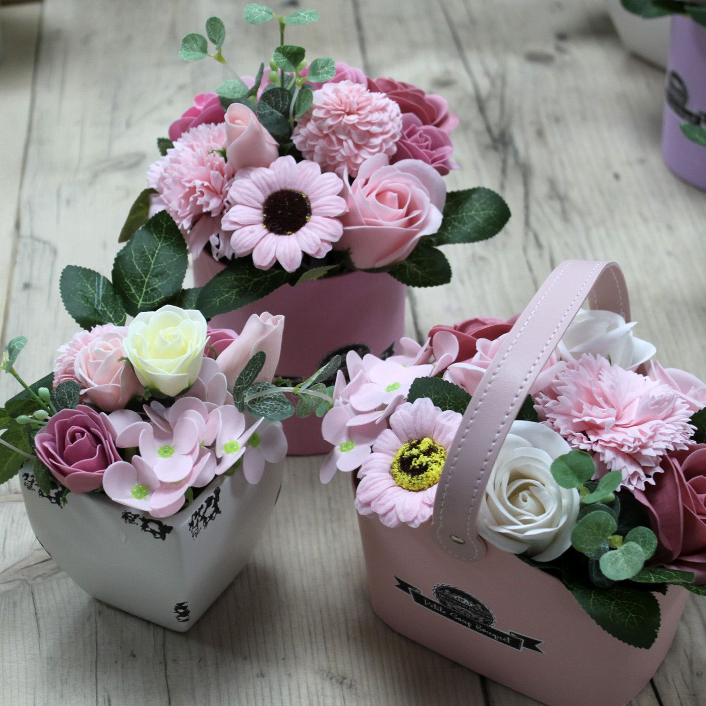Bouquet Petite Flower Pot  - Peaceful Pink