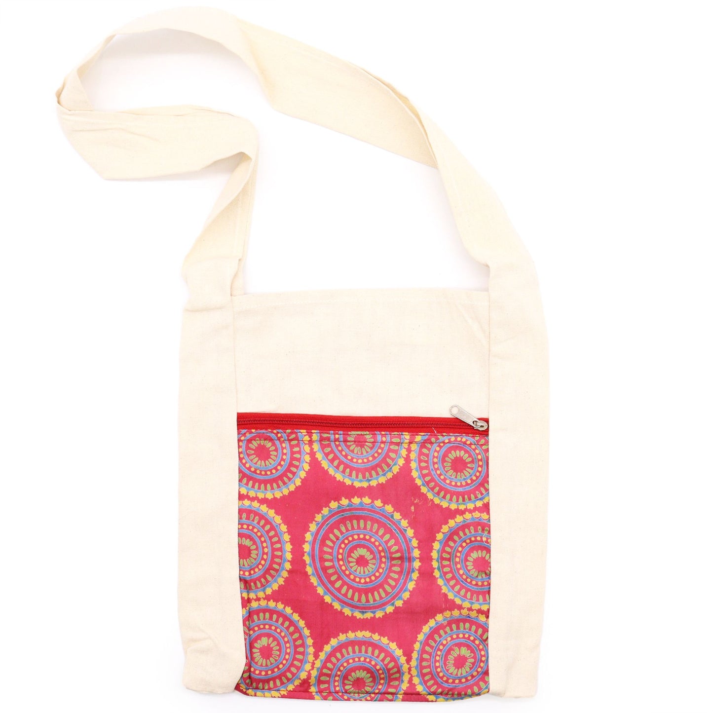 Sling Bag - Red Alpana Silk - Asst