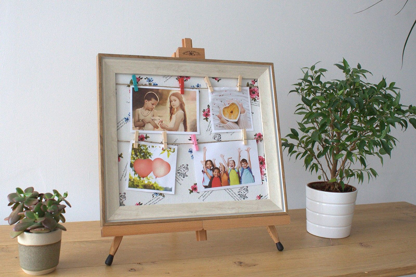 Small DIY Peg Photo Frames - Floral