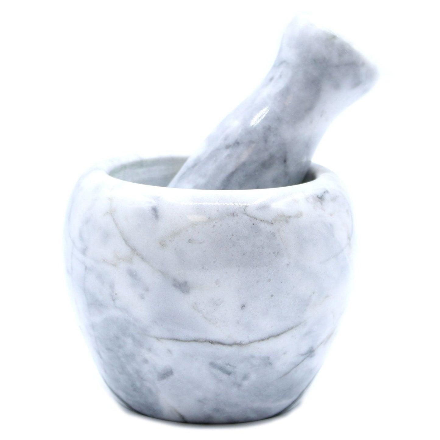 Medium Grey Marble Pestle & Mortar - 8x10cm