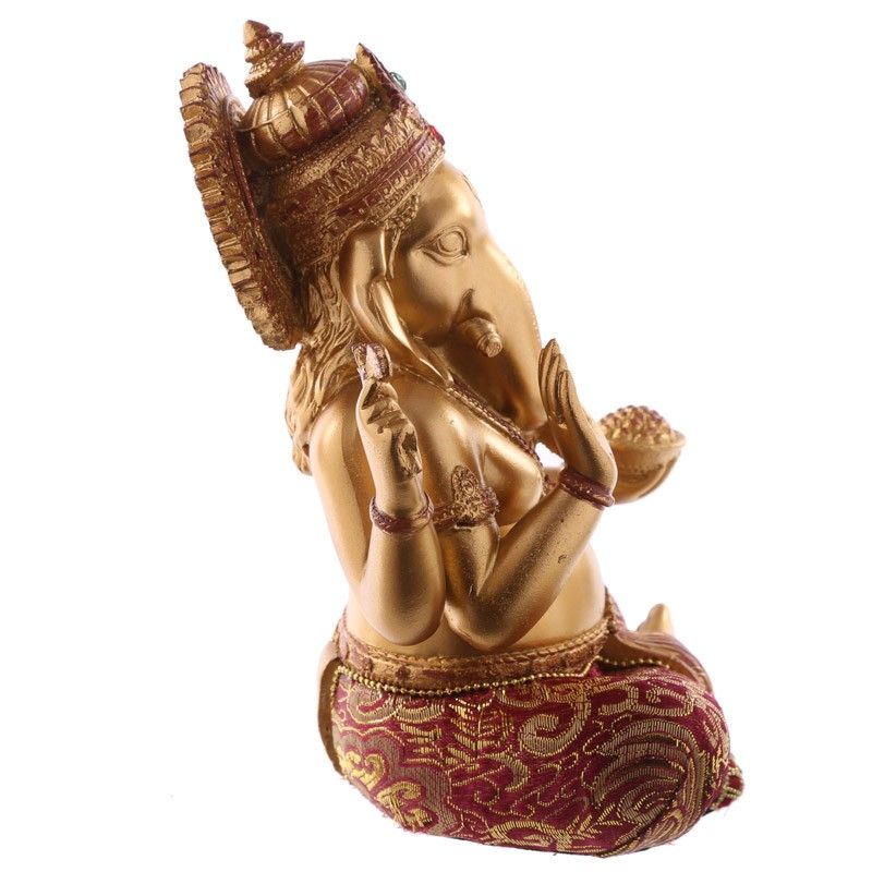 Gold and Red Ganesh Figurine
