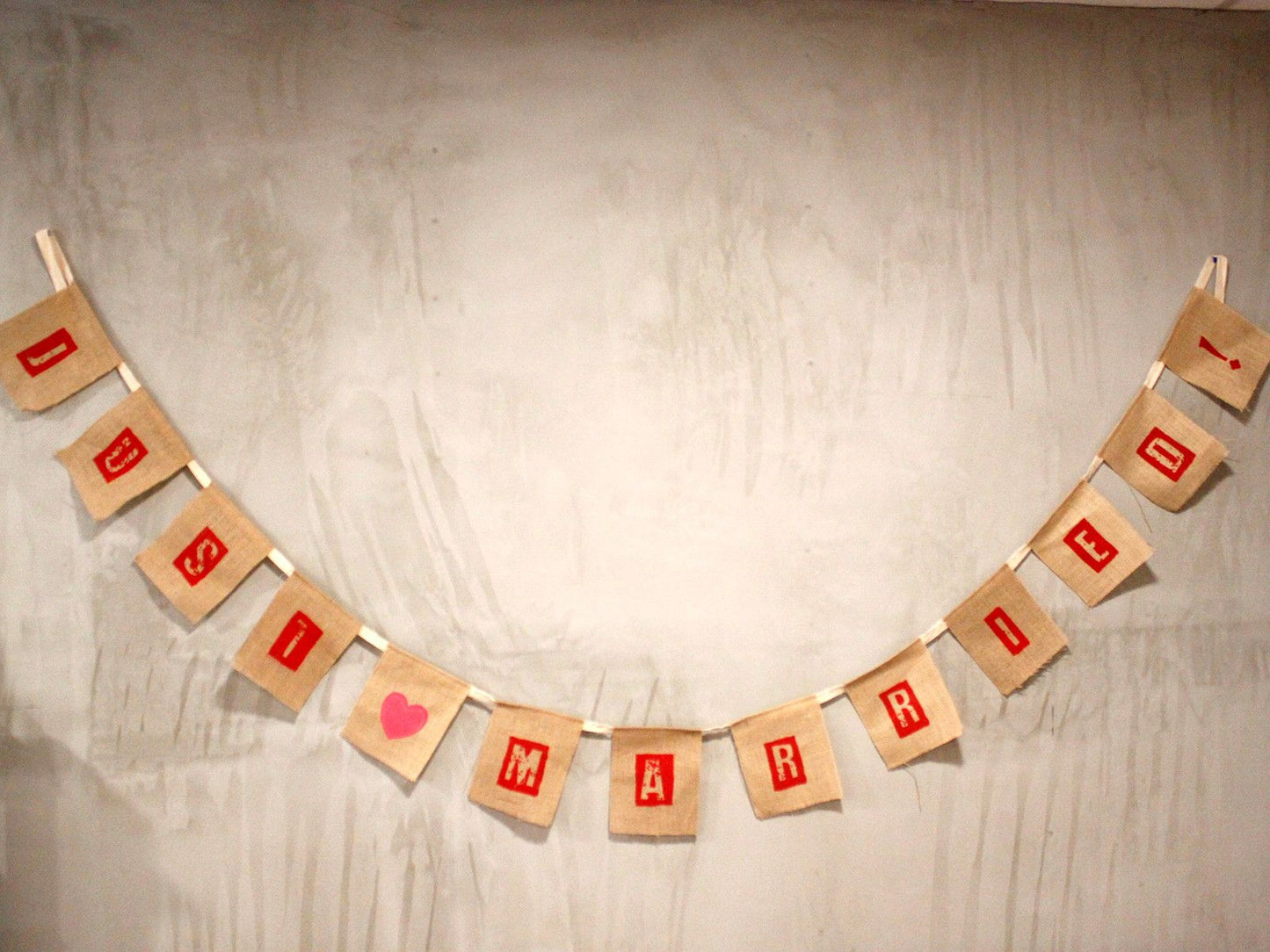 Natural Bunting  JUST MARRIED!