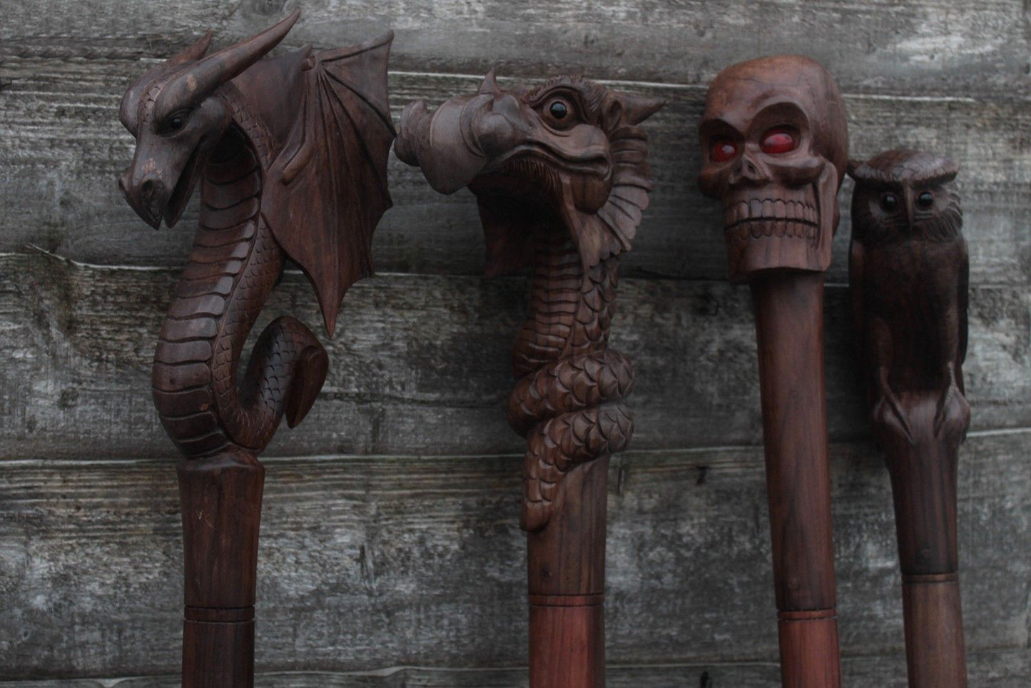 Ceremonial Staff - Dragon with Wings