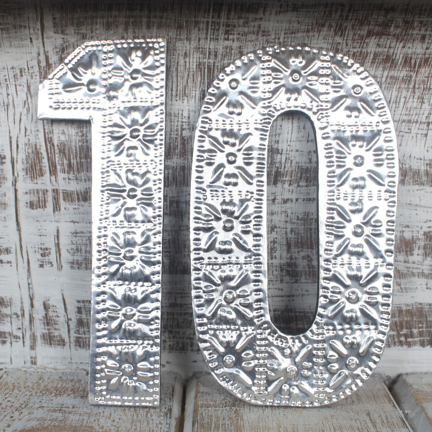 Lrg Arty Aluminum Letters - 1 Through 0
