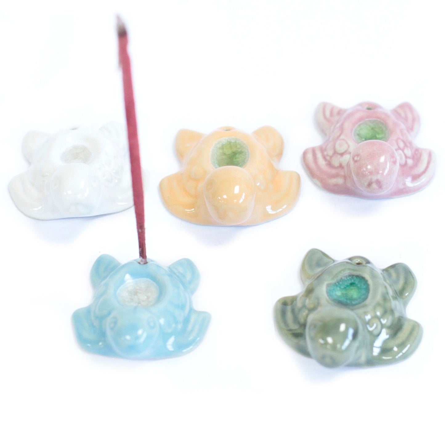 Ceramic Incense Holder - Turtle (asst cols)