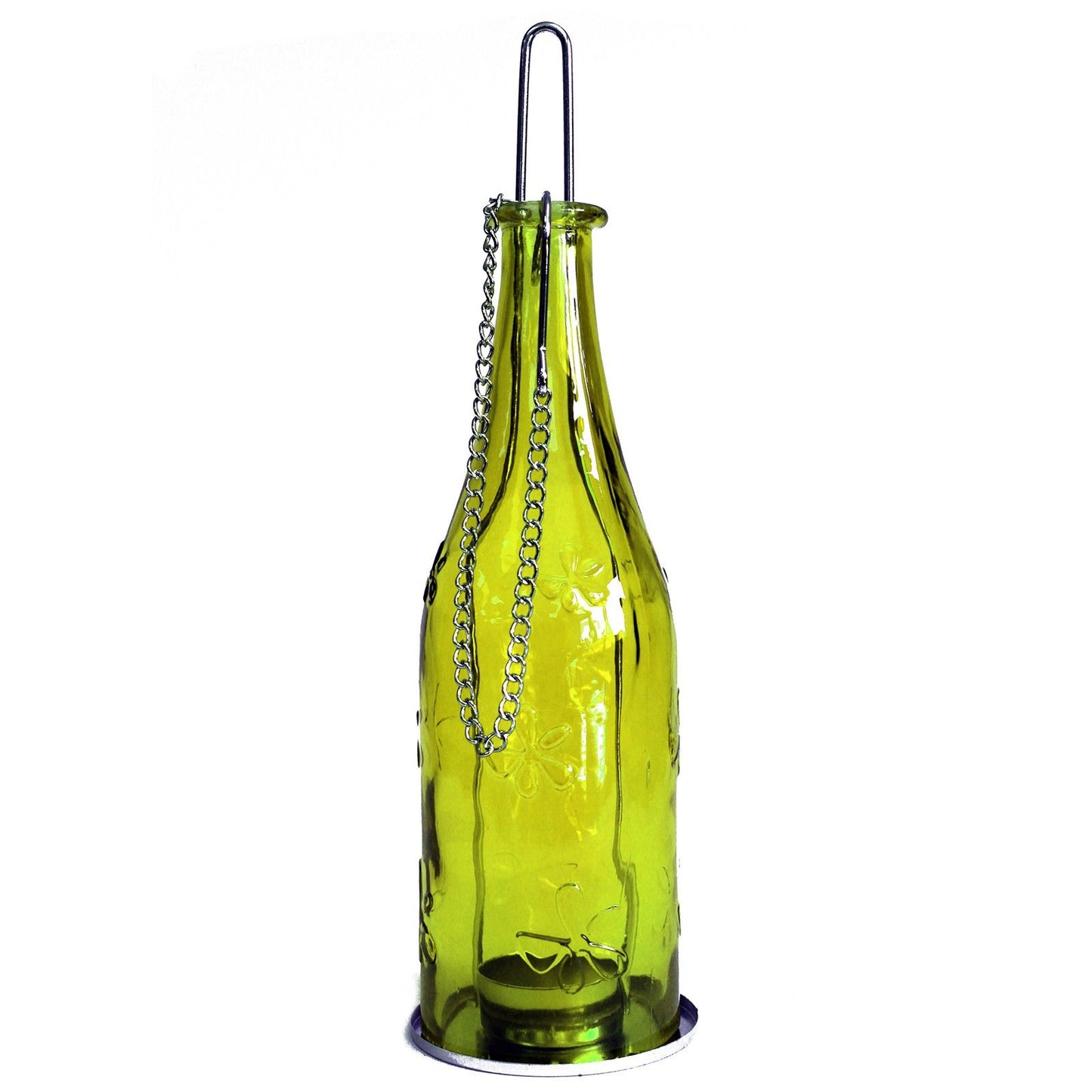 Recycled Bottle Lantern - Moss