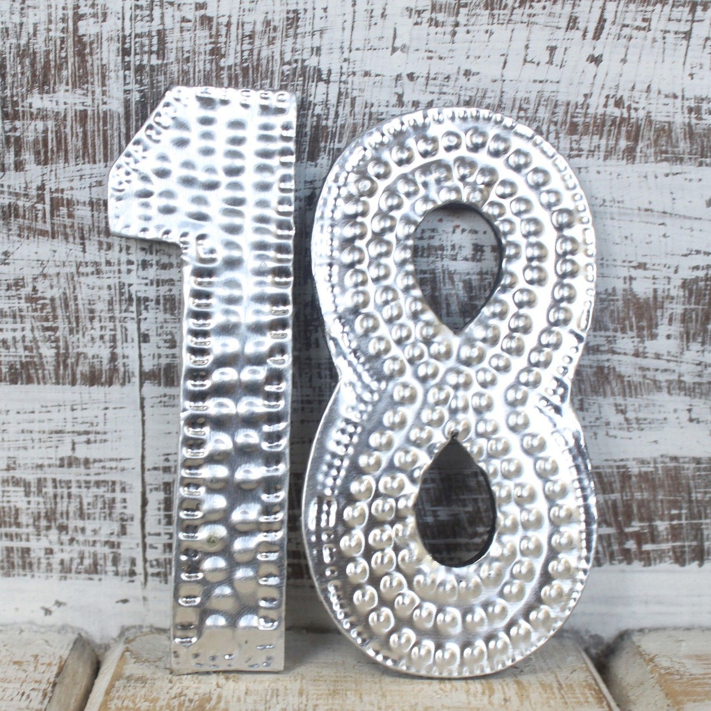 Sm Arty Aluminum Letters - 1 Through 0