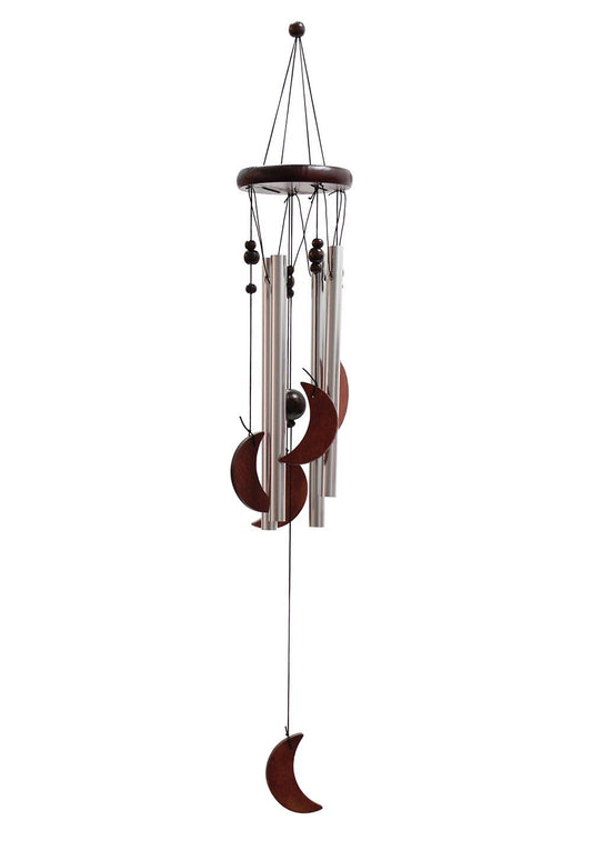 Classic Wood and Tube Chime - Moon