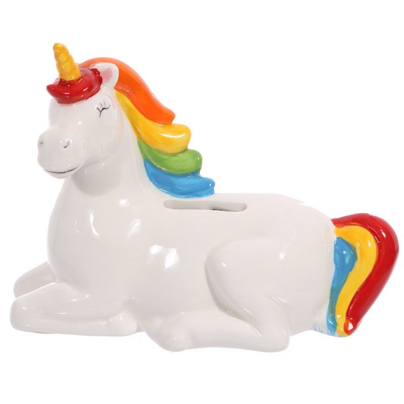 Unicorn on Rainbow money Box