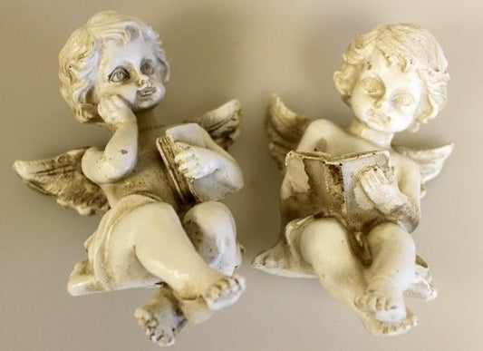 Vintage Cherubs - Set of 2 - Reading