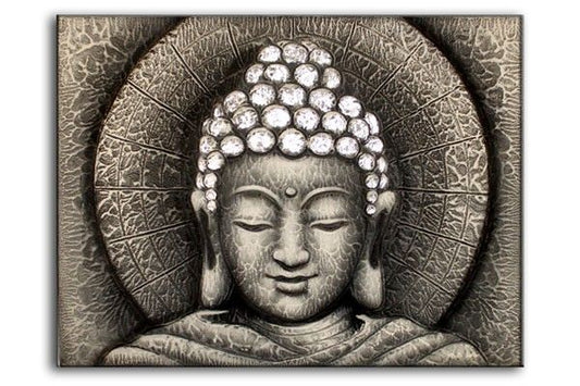 Sun Buddha Silver  60x80cm