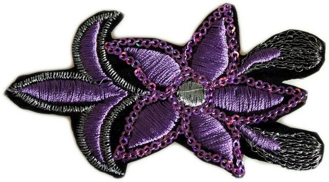Purple Floral - aprx 30 pieces