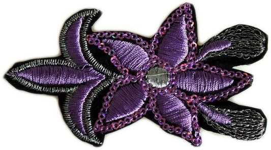 Purple Floral - aprx 30 pieces
