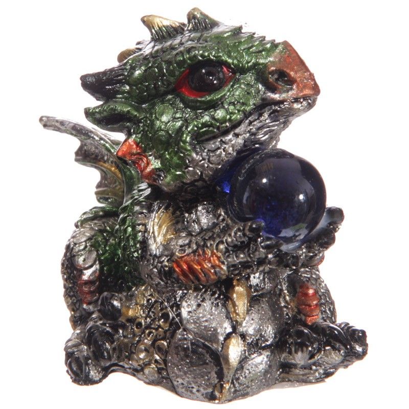 Cute Baby Dragons with Crystal Ball