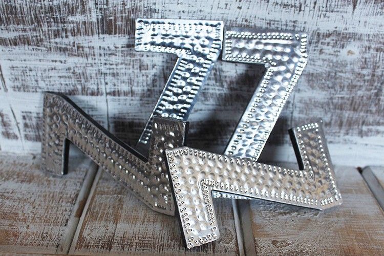 Sm Arty Aluminum Letters - Z