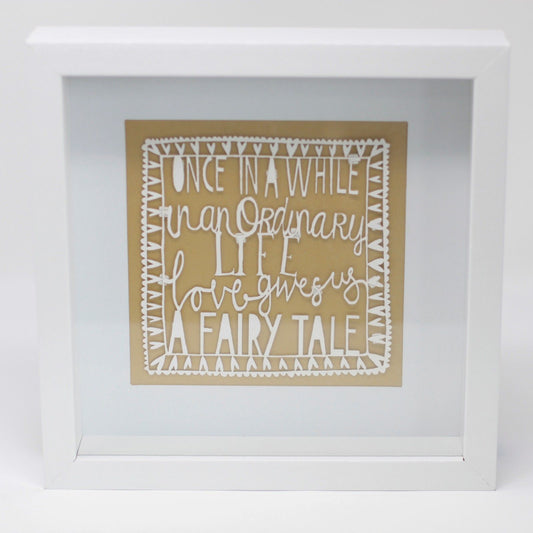 Paper Cutout White Picture Frame - Fairy Tale