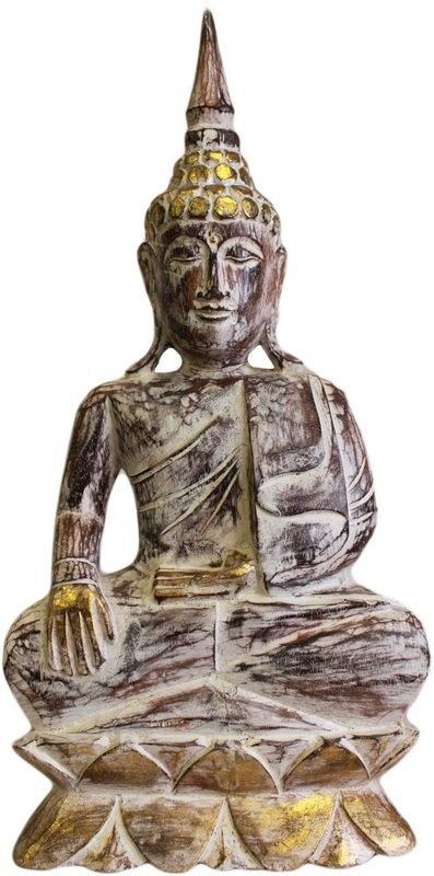 Carved Wooden - Gold Buddha Statue - 63cm