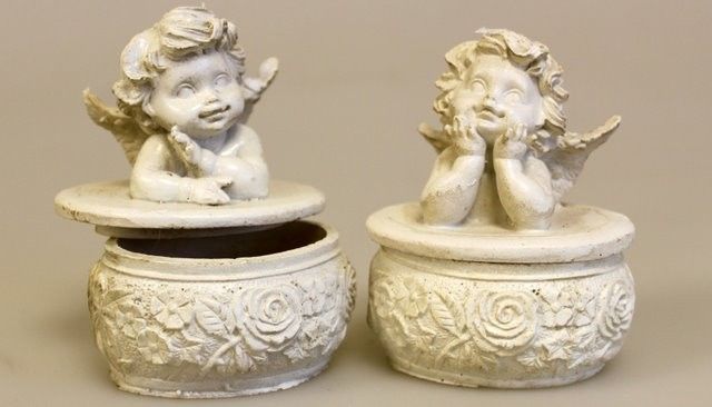Vintage Cherubs - Set of 2 - Trinket Boxes