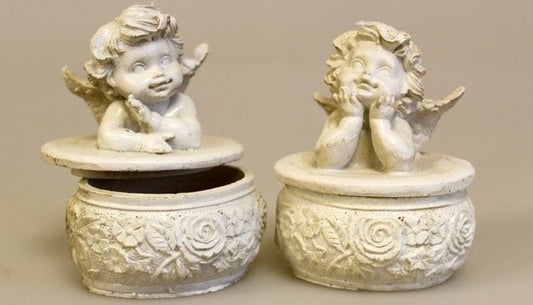Vintage Cherubs - Set of 2 - Trinket Boxes