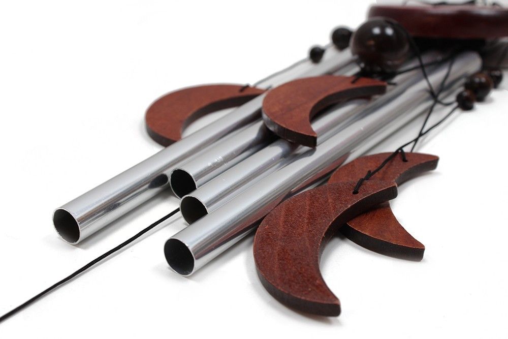 Classic Wood and Tube Chime - Moon